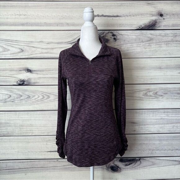 Columbia Purple Outerspaced Purple Space Dye Omni Wick Half Zip Top - Picture 1 of 13